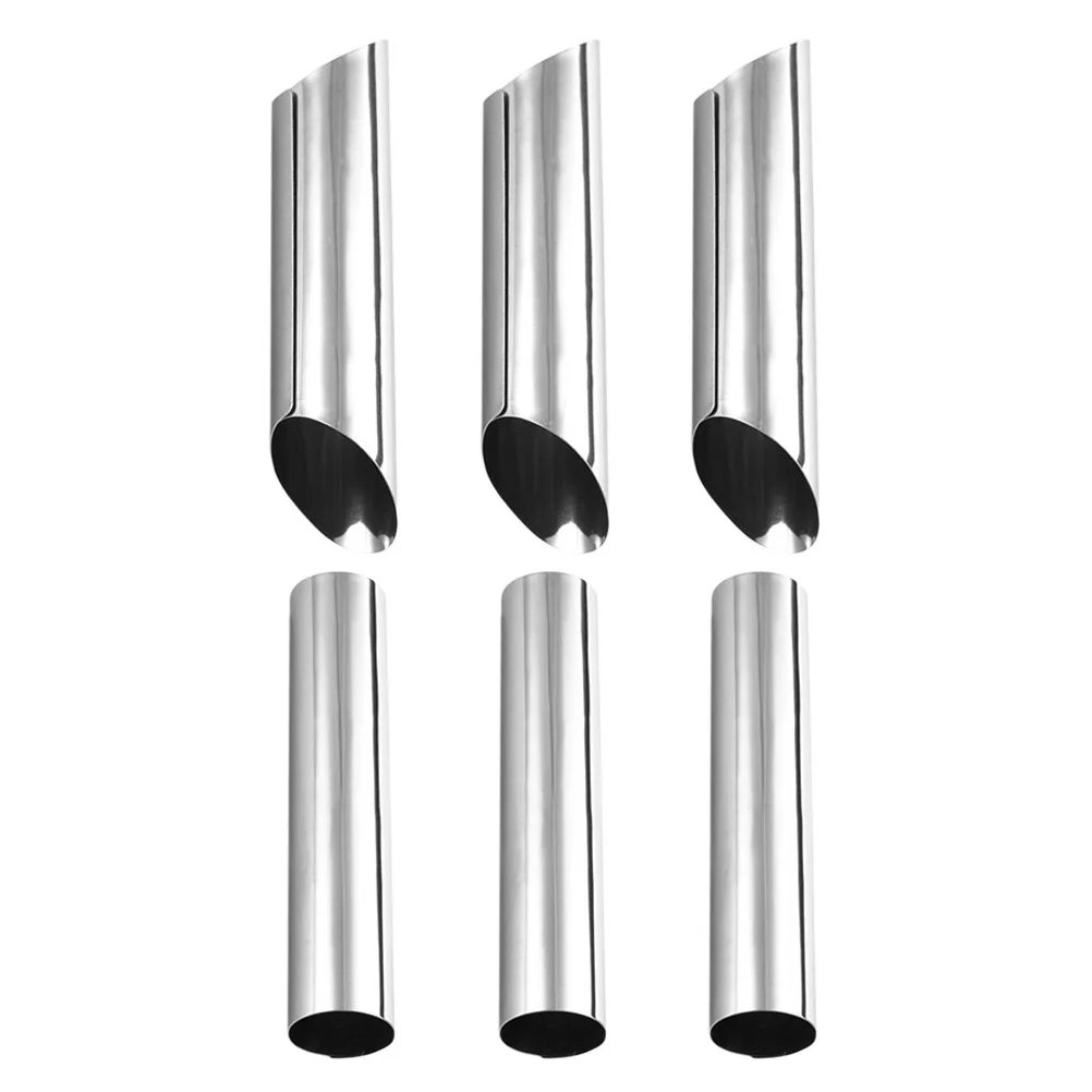 

6Pcs Stainless Steel Croissant Horn Mold Roll Tubes Baking Tools Home Bakers Professional Chefs Pastry Cannoli Cream Roll Molds