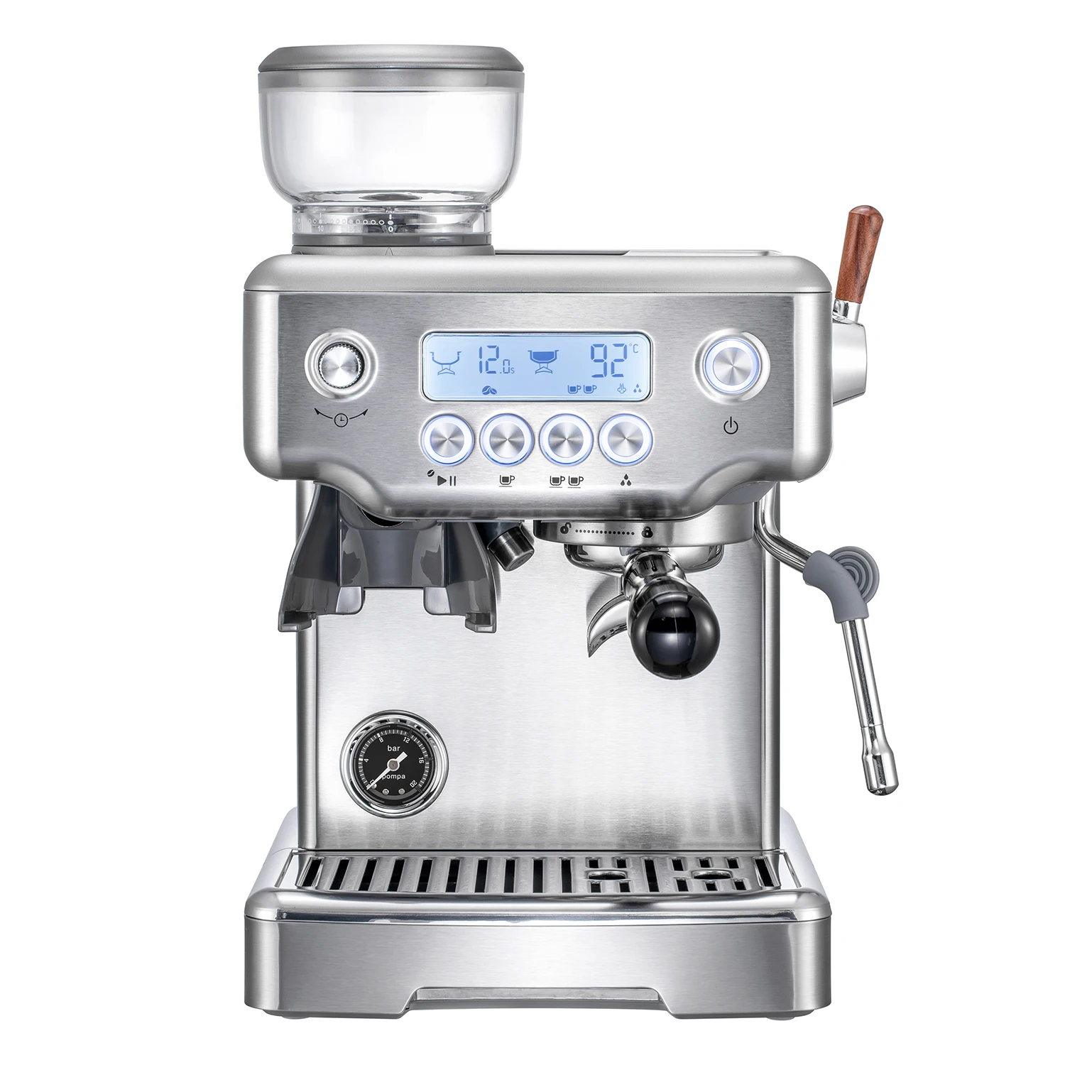 

Профессиональная автоматическая кофеварка для эспрессо Cafetera Cappuccino 4 в 1, домашняя коммерческая кофеварка для эспрессо с кофемолкой