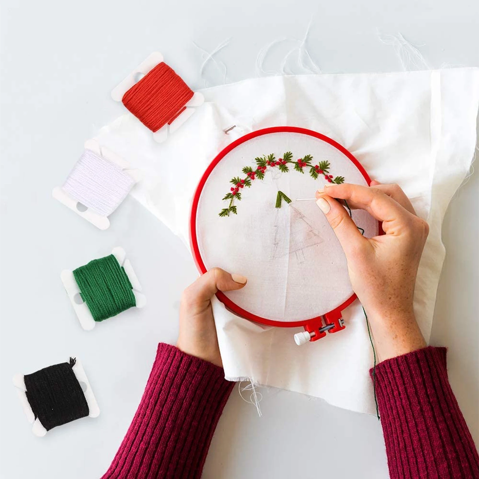 

72 Pcs Cross Stitch Thread Dental Floss Embroidery Plastic Kit Supplies