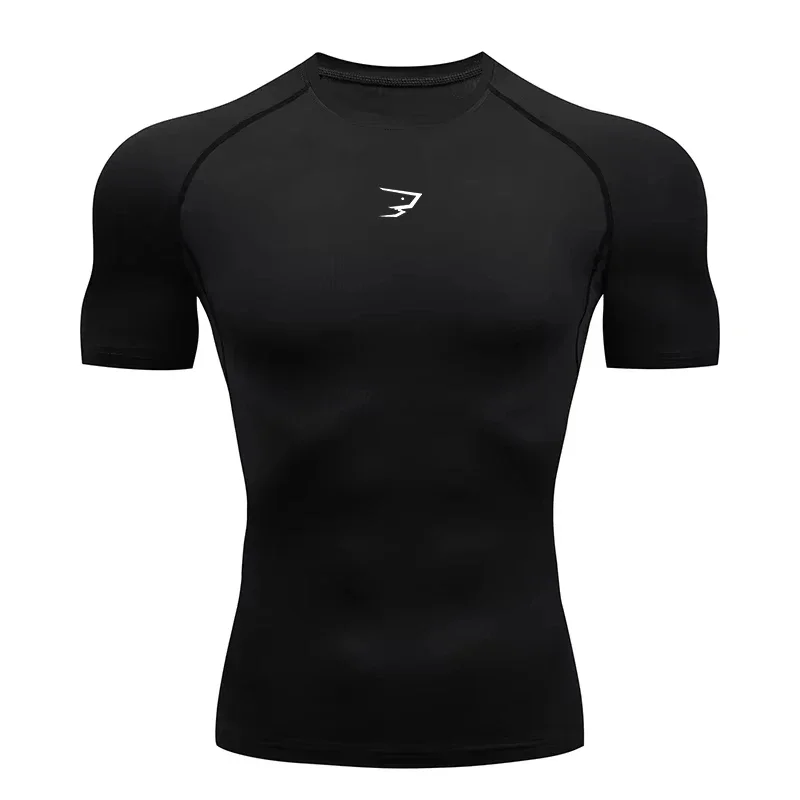 Men Running Compression Short Sleeve Sport Tees Gym Fitness Sportshirts Male Jogging Tracksuit Homme Athletic Shirt Tops