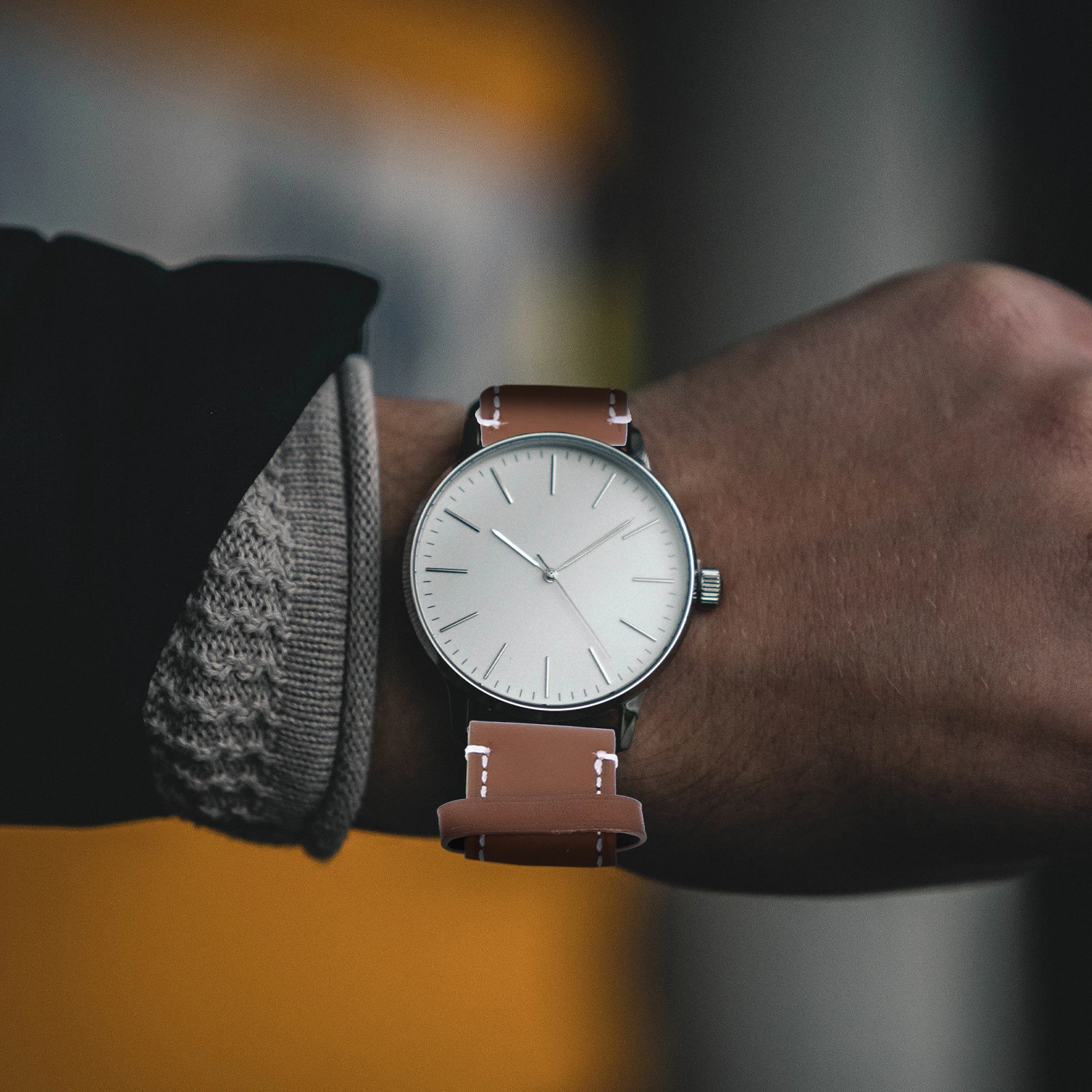 

Strap Replacement 24mm Brown Italian Genuine Adjustable Buckle Closure Watch Watch Band Strap Accessories