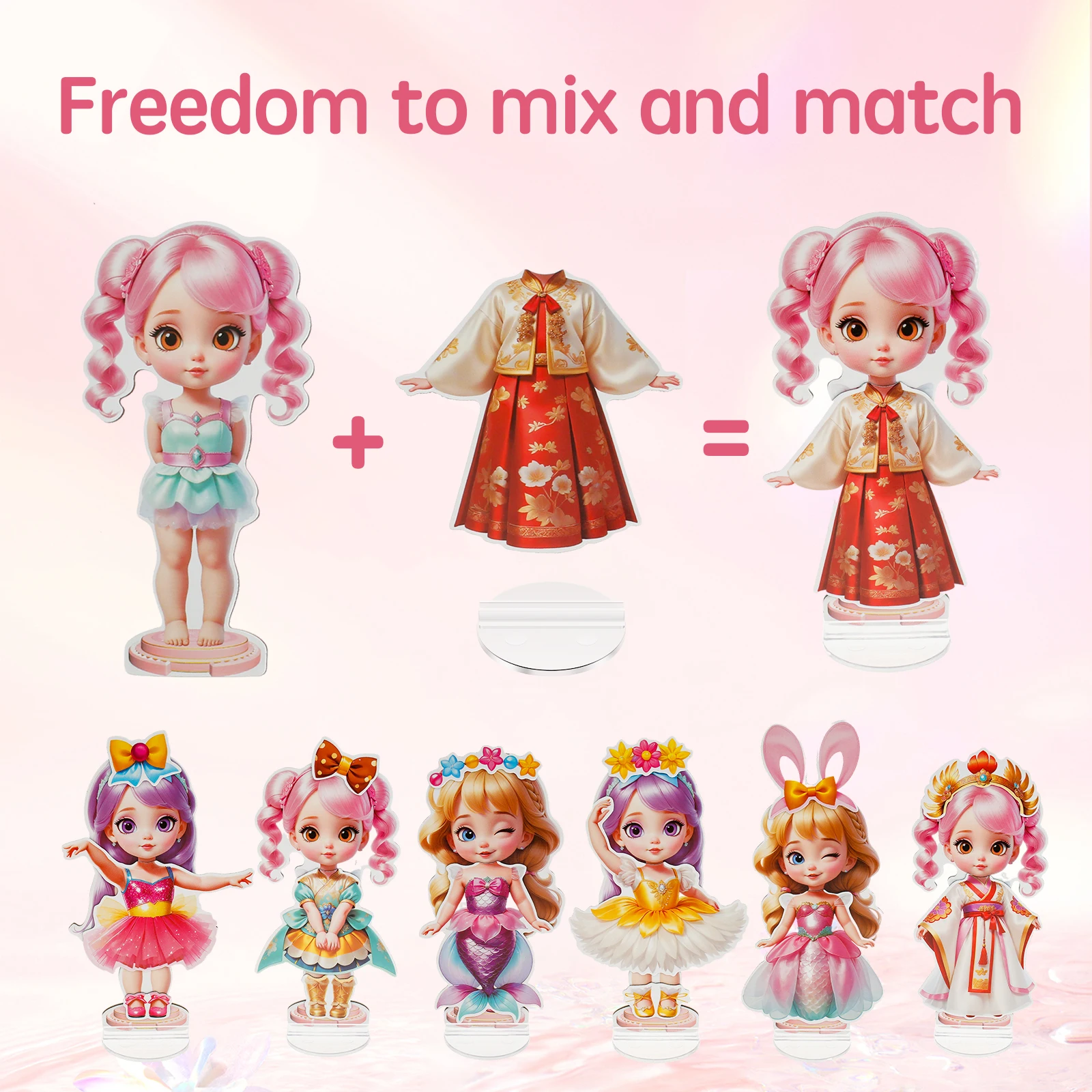 Magnetic Dress Up Dolls for Girls Ages 4-10 DIY Magnetic Paper Dolls Cute Paper Dress Up Dolls Exquisite Princess Dress Up Dolls