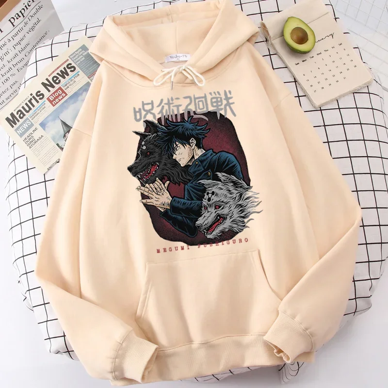 Women\'s Hoodies Japanese Anime Jujutsu Kaisen Hoodie Yuji Itadori Cartoon Sweatshirts Tops Kawaii Gojo Satoru Graphic Streetwear