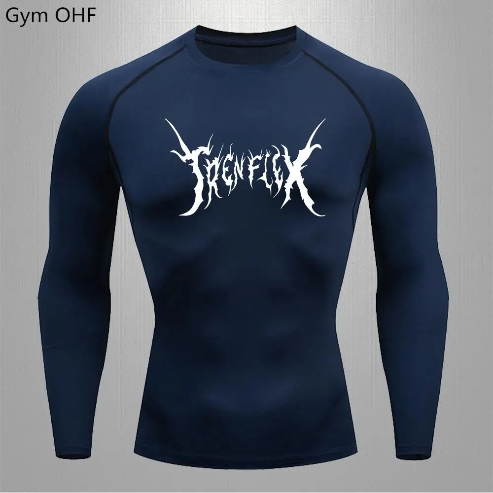 Gym Fitness T-Shirt Men\'s Muscle Compression Shirt Outdoor Jogging Sportswear Quick-Drying Breathable Sport Bottoming Shirts Men