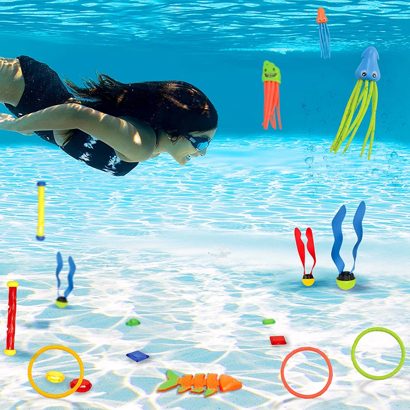 Duikspeelgoed Plastic Kinderen Onderwatertraining Zomervlotter Zwembadaccessoires Torpedo Zeewier Waterspeelgoed voor kinderen TMZ