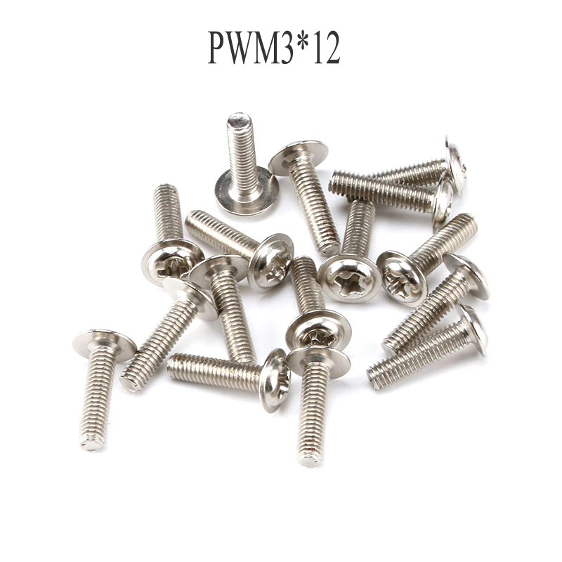 100PCS PWM3*12MM Inner Set Screw For DIY Model Making Coupling Fastening Screw Silver Small
