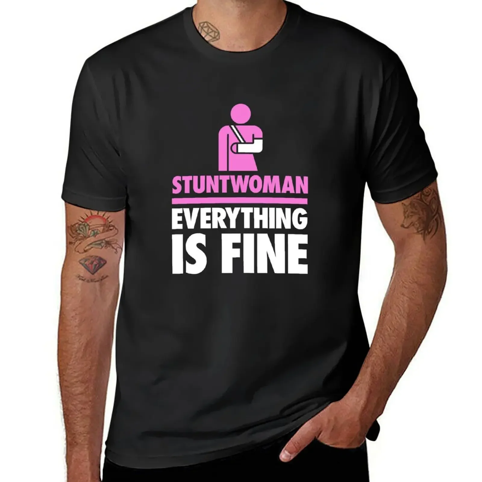 Stuntwoman Fractured Broken Collarbone Gift T-Shirt hippie clothes baggy shirts graphic t shirts men t shirts high quality