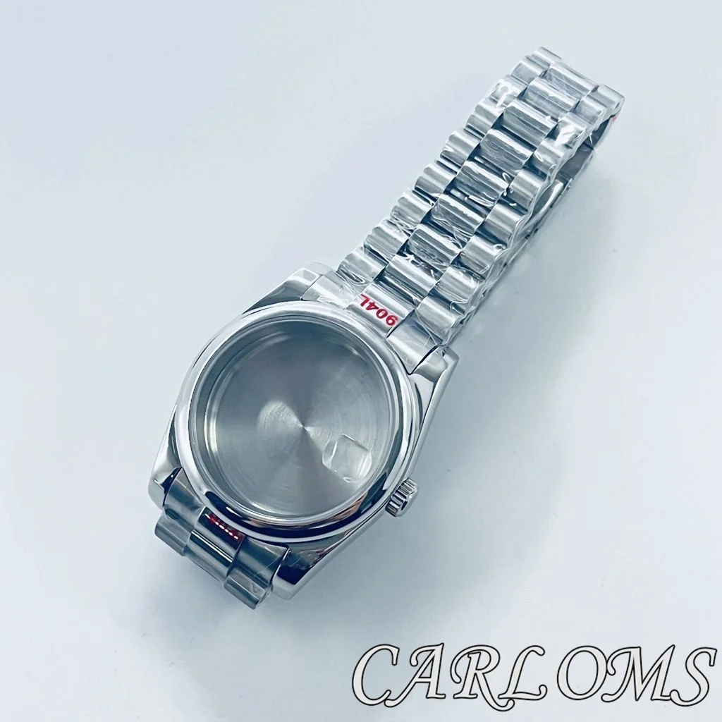 TOP 36mm 40mm ETA 2824 PT5000 NH34 NH35 NH36 NH38 4R36 Movement Silver Stainless Steel Watch Case Sapphire Glass