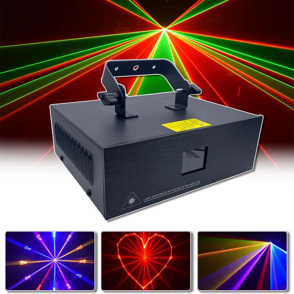 

YUER 2W RGB анимационный лазерный луч, светильник 25Kpps Scan DMX512, управление музыкой, DJ-диско, домашняя лампа, лазерный проектор, оборудование