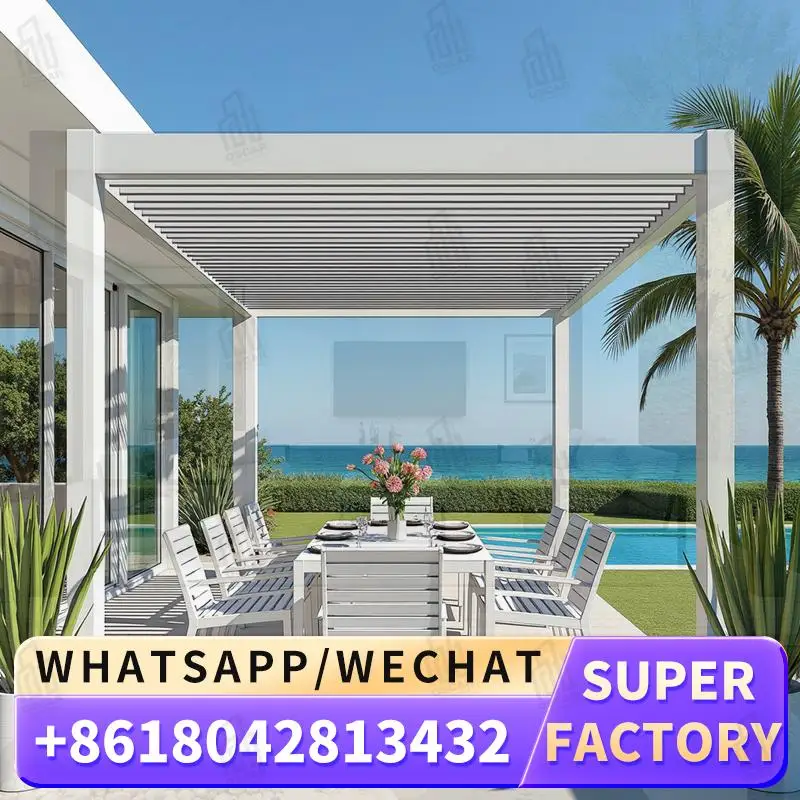 

High Quality Electric Aluminum Pergola Roof for Outdoor Residential Use pergola