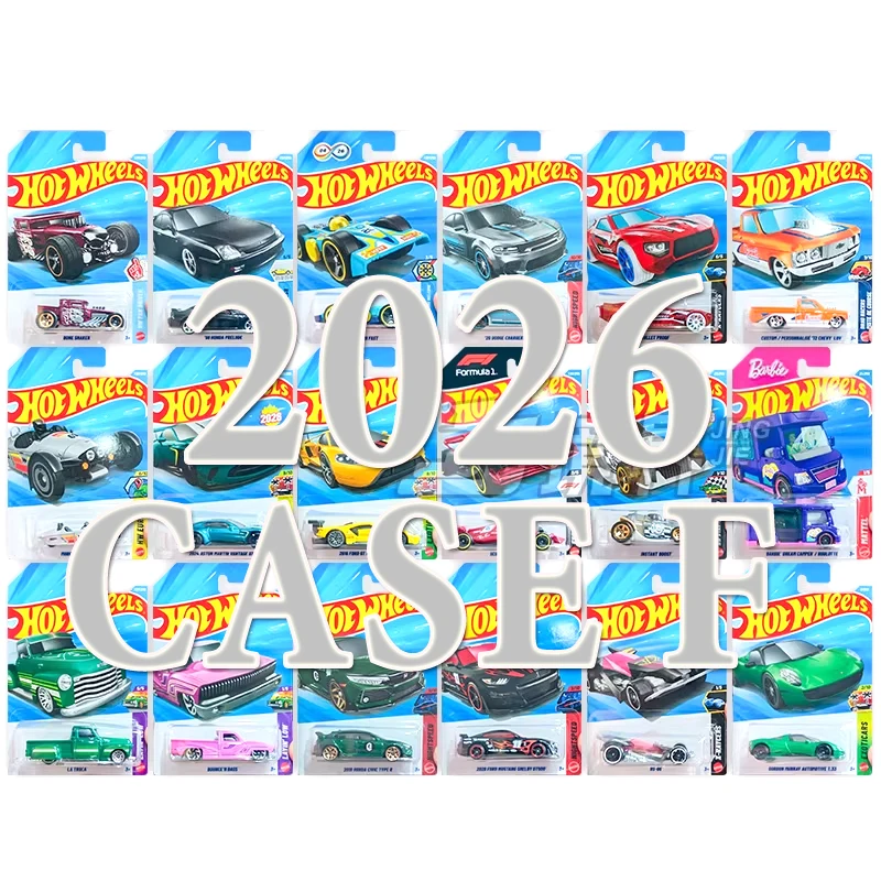 1/64 2026F Hot Wheels Carro Ford Honda Dream Camper Aston Martin Dodge Charger Custom Chevy Brinquedos para Meninos Modelo de Carro em Liga