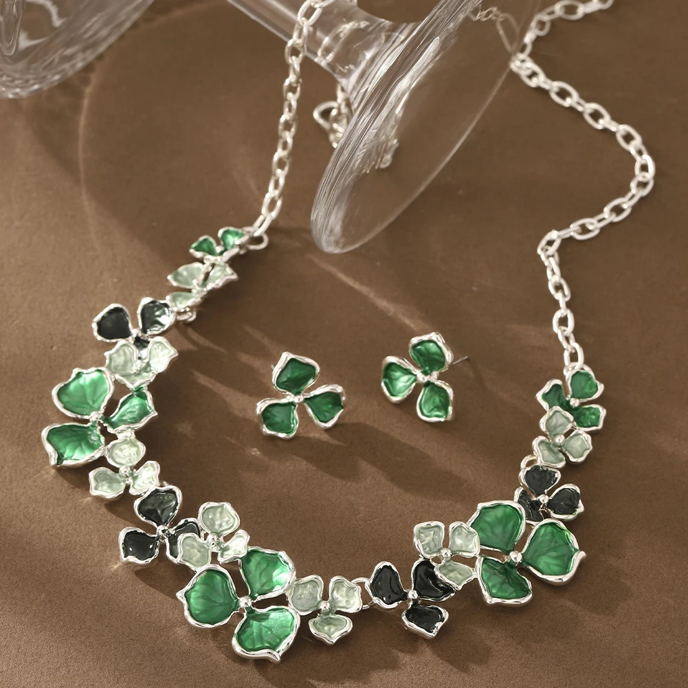 Cring Coco Enamel Flower Necklace for Women, Elegant Gift