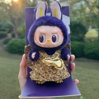 2025 New 1:1 Anime Labubu Monster Series Replica Fancy Purple Milan 38cm Fashion Week Doll Ornaments Children Toys Birthday Gift