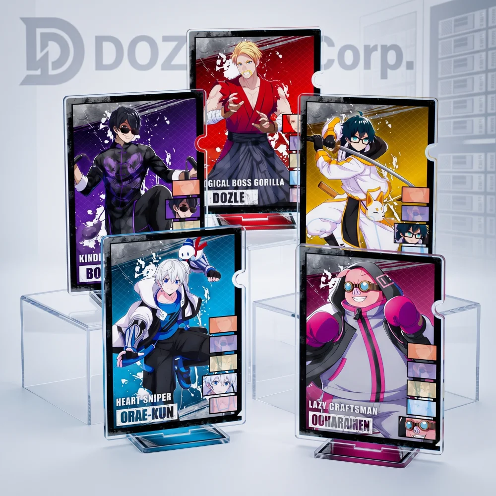 15cm Acrylic Keychain Stand Youtuber Character Collection Dozle Corp Oraf‑kun Ooharamen Qnly Desktop Decor Hobby Fans Gift