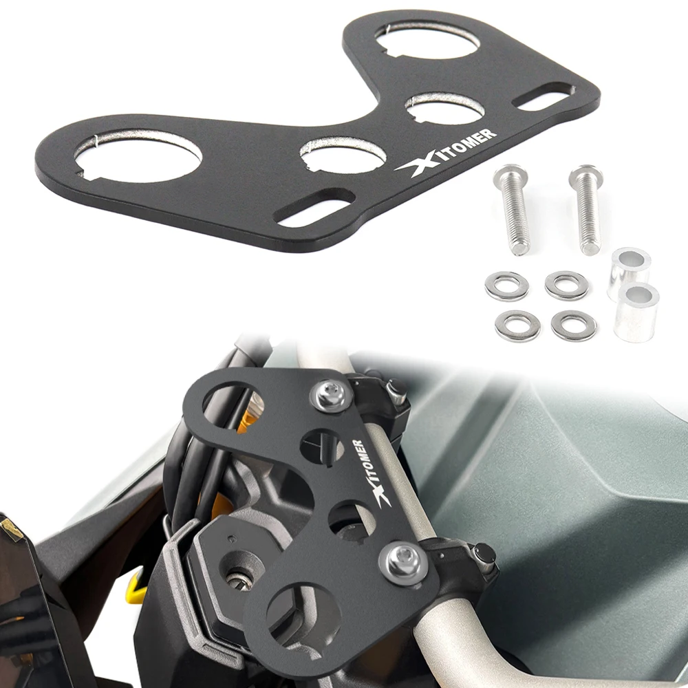 

Fit For Suzuki V-strom 800 2023 2024 2025 V-strom800 Motorcycle Black Dash Bare Panel Cover Protector Aluminum Auxiliary Shelves