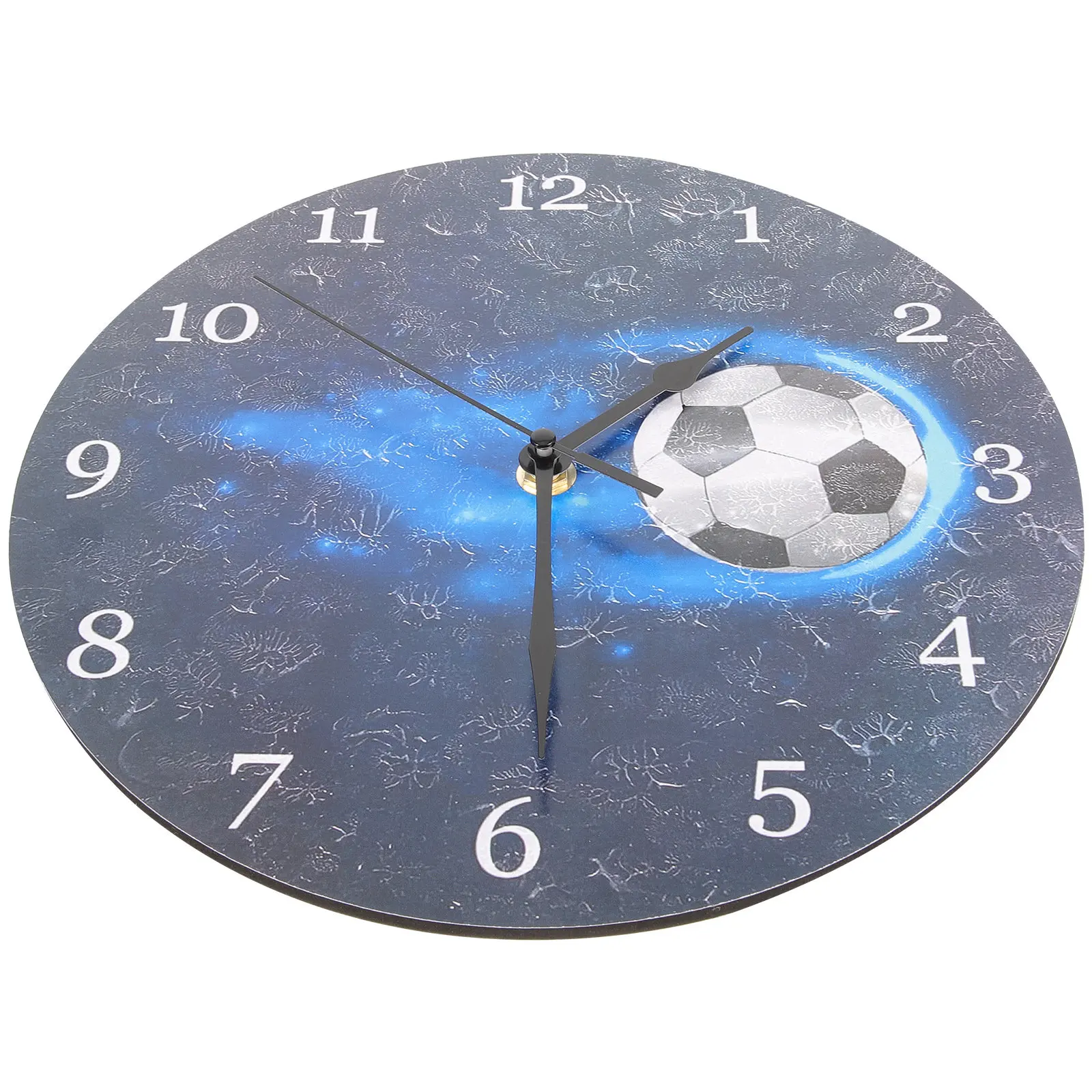Football Wall Clock Round Shape Simple Style Battery Operated Silent Hanging Wall Clock Bedroom Living Room Decor