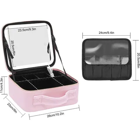 12 best sales गुलाबी मेकअप आयोजक - №12