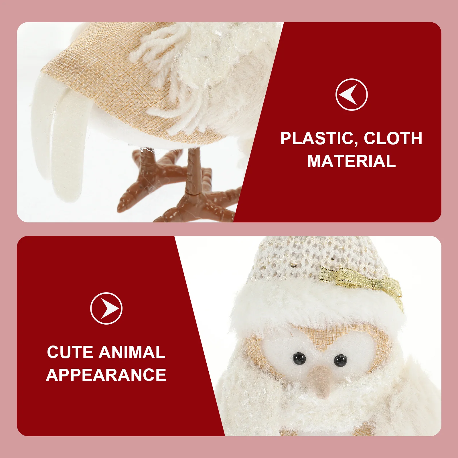 

2Pcs Christmas LED Bird Ornament Lighted Decoration for Fireplace Window Sill Tabletop Xmas Home Decor