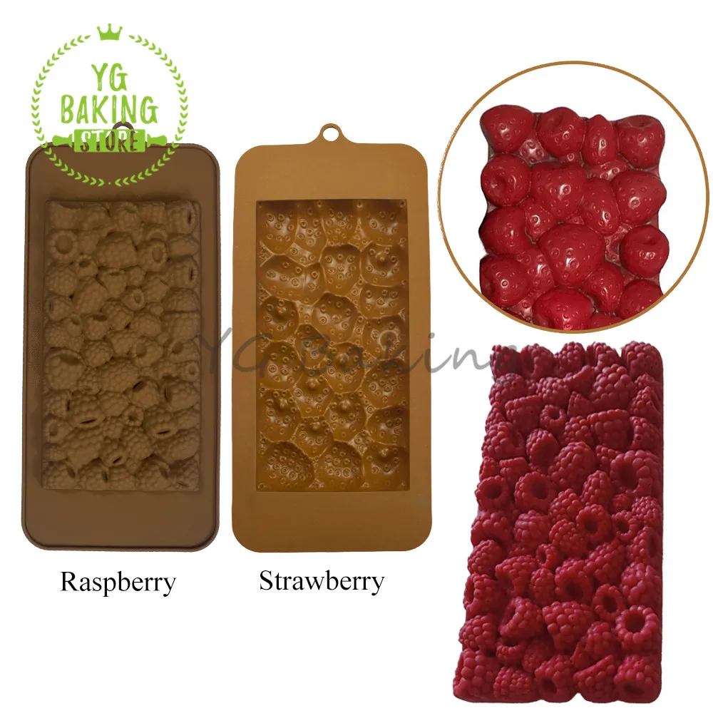 Dorica 3D Raspberry/Strawberry Design Chocolate Silicone Mold DIY Dessert Mousse Mould Cake Decorating Tools Kitchen Bakeware