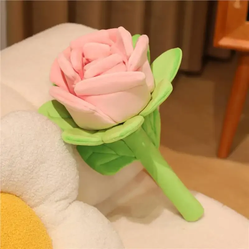 38CM Rode Roos Kussen Knuffel Gesimuleerde Bloem Plant Poppen Woondecoratie Vriendin Valentijnsdag Geschenken Speelgoed Party Decor