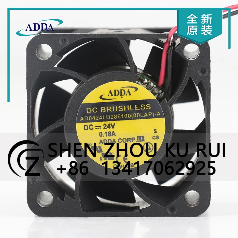 ADDA AD0424LB286100(00LAP)-A  5V 12V 48V DC 24V 0.18A AC EC 4028 40X40X28MM 4CM 2-wire double ball bearing inverter cooling fan