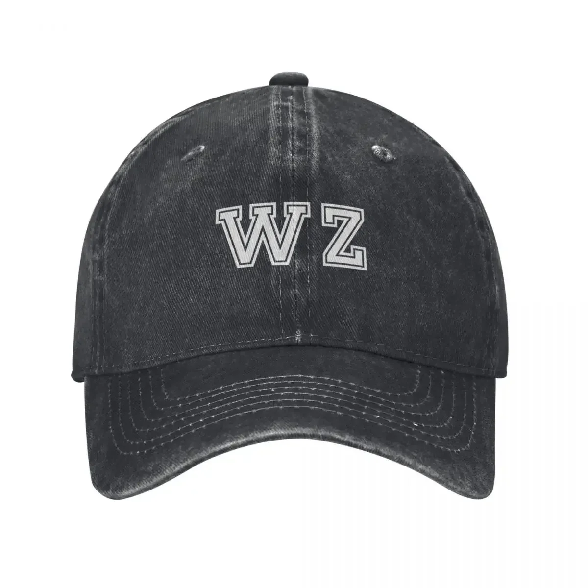 W.Z. Varsity Initials Varsity Letters Black And White Personalised Gift Baseball Cap designer cap Mens Caps Women's