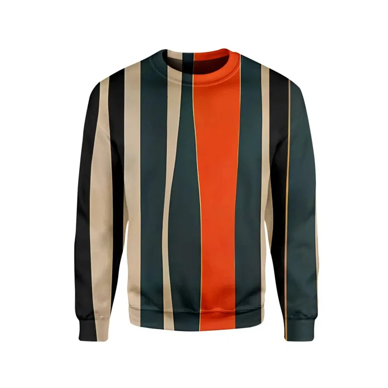 Colorful Geometric Pattern Sweatshirt Men Kids 3d Print Long Sleeve Harajuku Y2k Tops Oversize O-Neck Pullover Casual Men Hoodie — zdjęcie 3