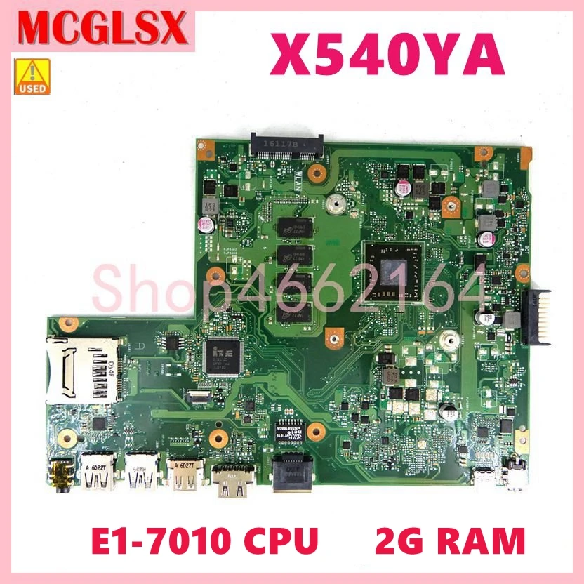 

X540YA With E1-7010 CPU 2G-RAM Notebook Mainboard For ASUS VivoBook BX540Y X540YA XX055T Laptop Motherboard 100% Test OK