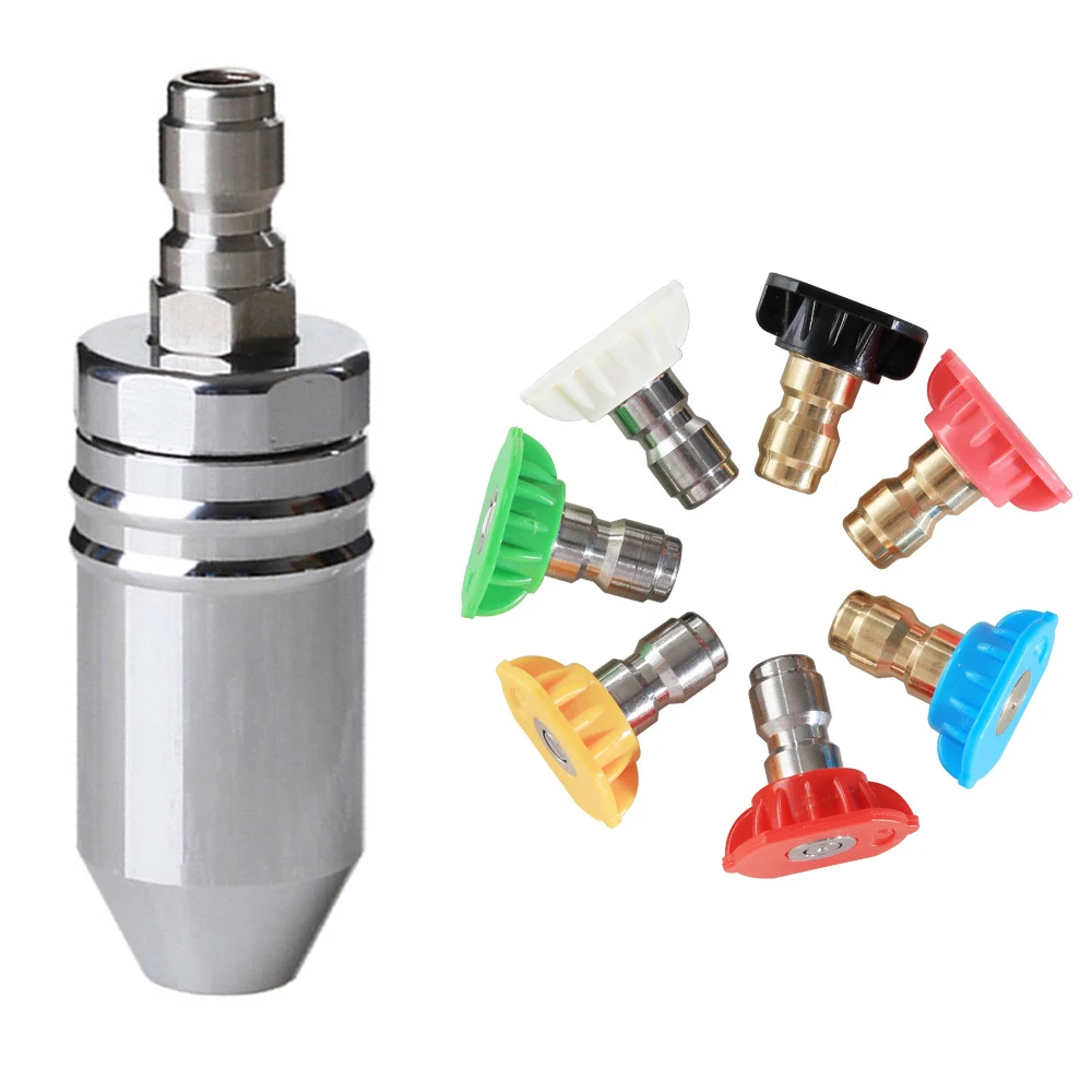 Turbo Nozzle for Pressure Washer Rotating Nozzle for Hot & Cold Water G1/4 Inch Quick Connect Orifice 1.1mm 3600PSI