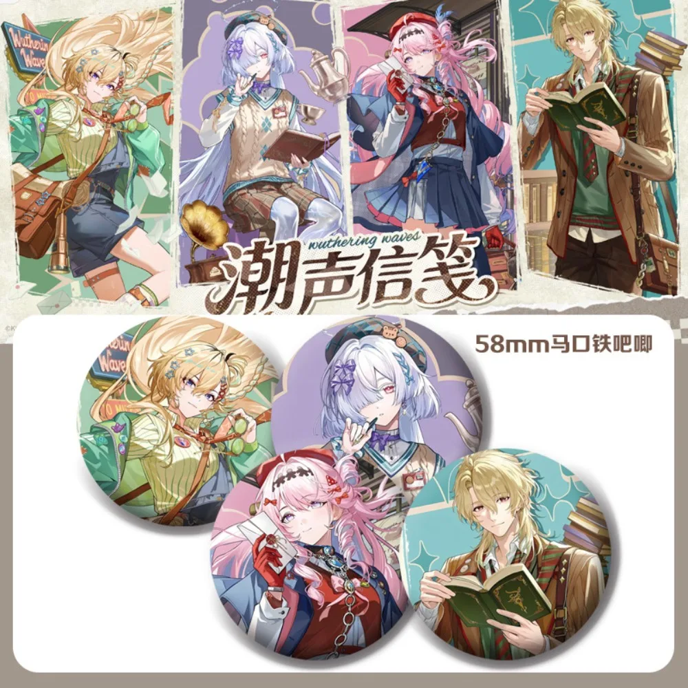 Game Wuthering Waves Badge Aemeath Denia Peripheral Brooch Crafts Collection Backpack Fan Accessory Decoration Pins Jewelry Gift