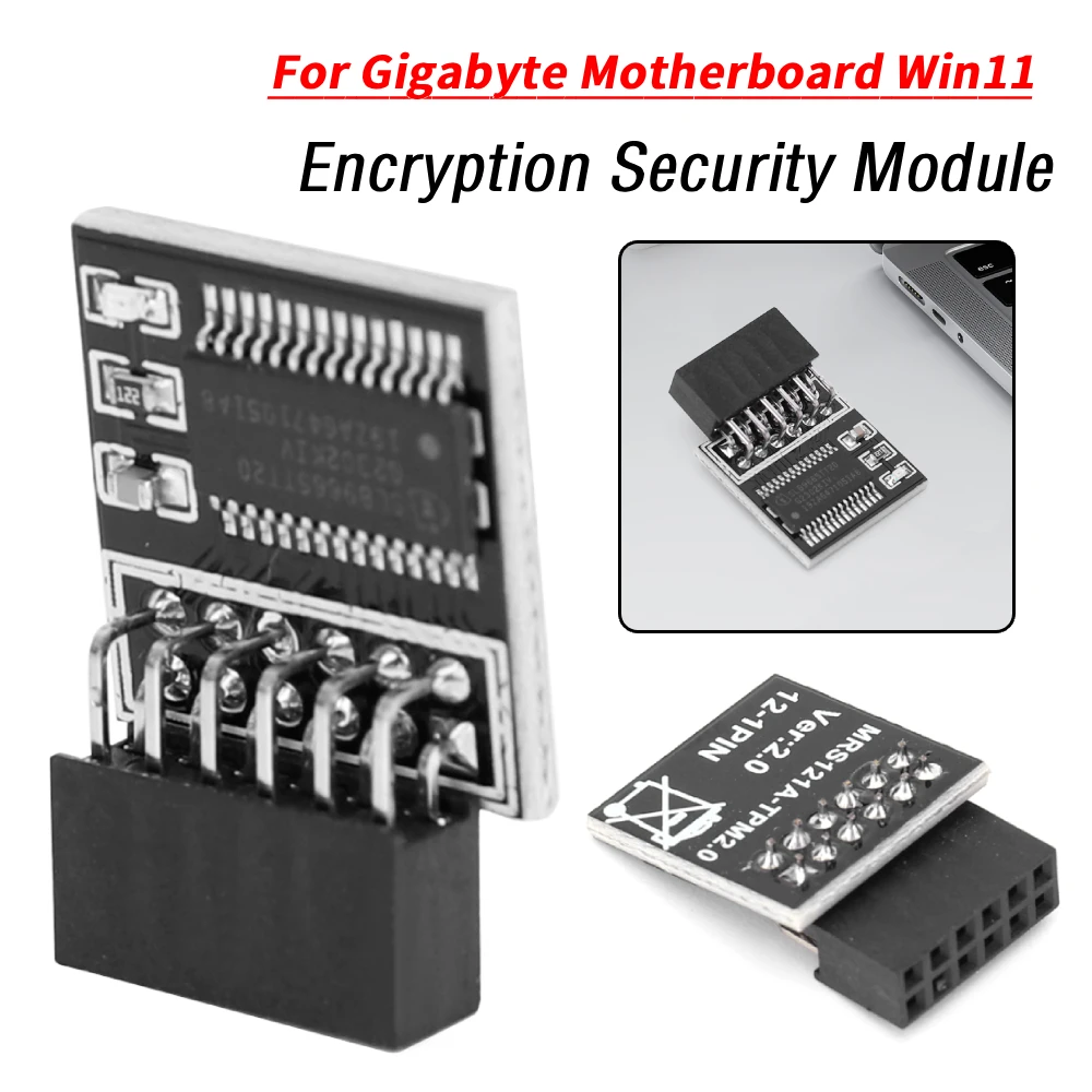 تشفير الأمن TPM 2.0 وحدة LPC-12PIN اللوحة الأم بطاقة وحدة الأمن استبدال أجزاء لجيجابايت اللوحة الأم Win11 #1