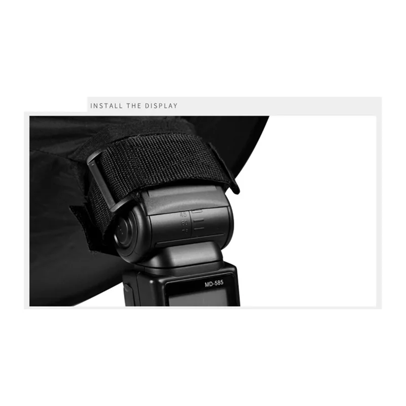 B63B-2X Universal 44Cm Round Flash Softbox Portable Foldable Style Speedlite Diffuser Reflector Strap For Camera Flash
