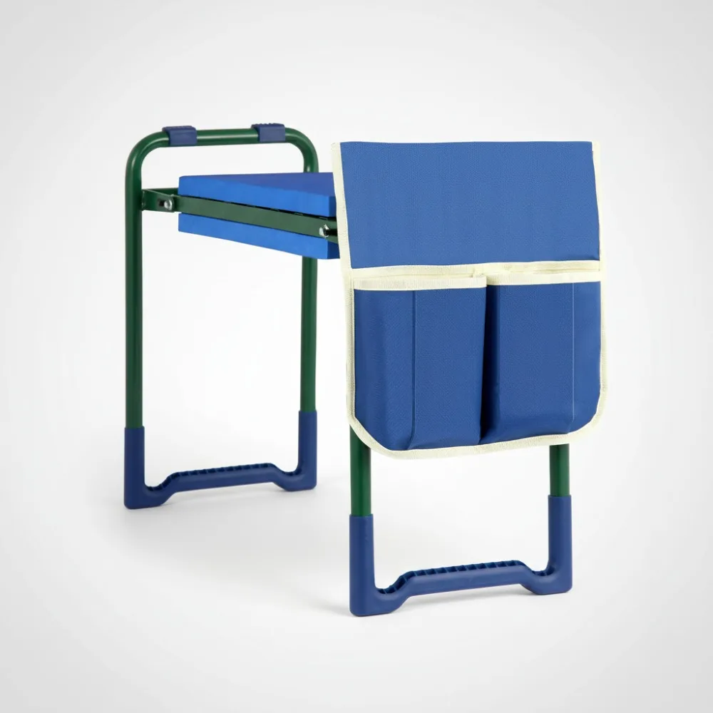 

Foldable Garden Kneeler Seat with Thick EVA Pad, Heavy Duty Stool Tool Bag, Gardening Gift for Seniors Women Men