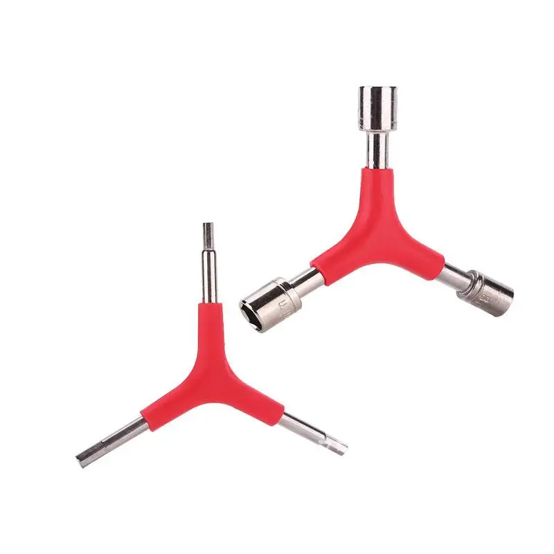 

Practical Trigeminal Hexagon Road Bike Repair Tool Mountain Bike Maintenance Steel Multi-functional Knife