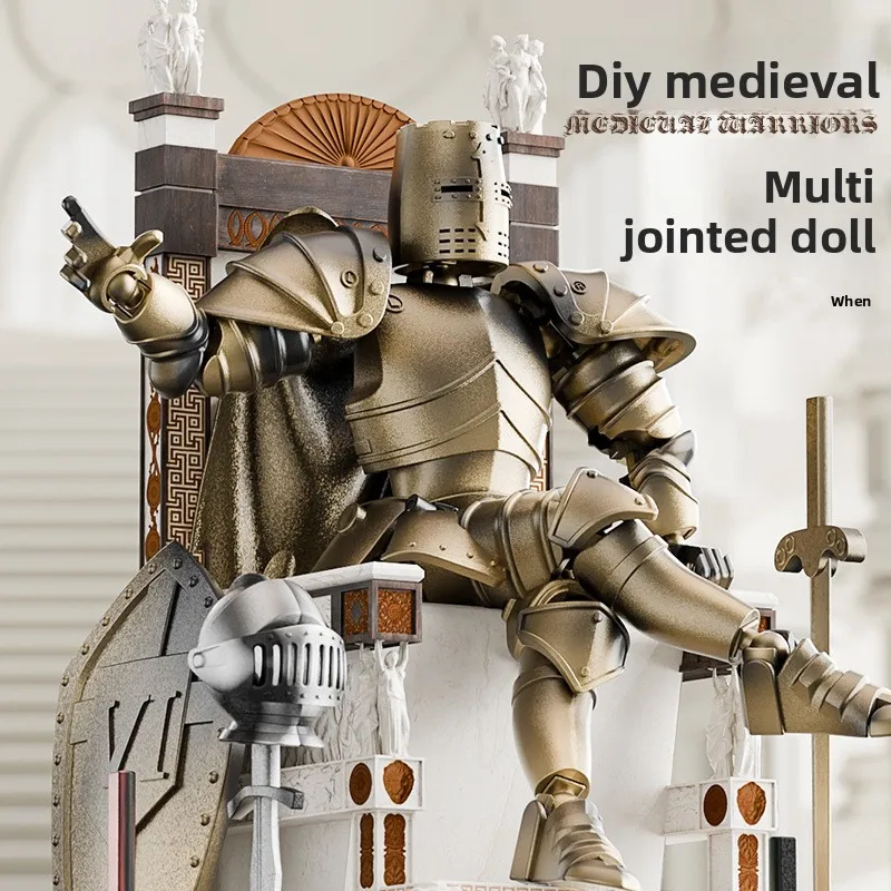 متعدد المفاصل نموذج جندي القرون الوسطى المنقولة المشتركة فارس المفصلي عمل الشكل تدوير فرسان مشترك مدرعة ثلاثية الأبعاد عمل الشكل #2