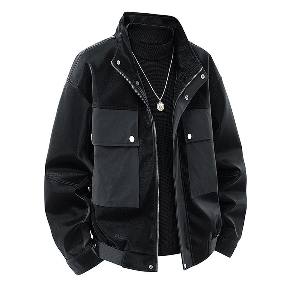 Multi-pocket Cargo Jacket Men Spring Autumn Jacket Coat Male Fashion Casual Outerwear Outdoor