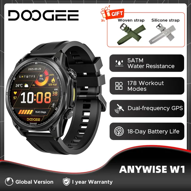 DOOGEE ANYWISE W1 SmartWatch 5ATM
