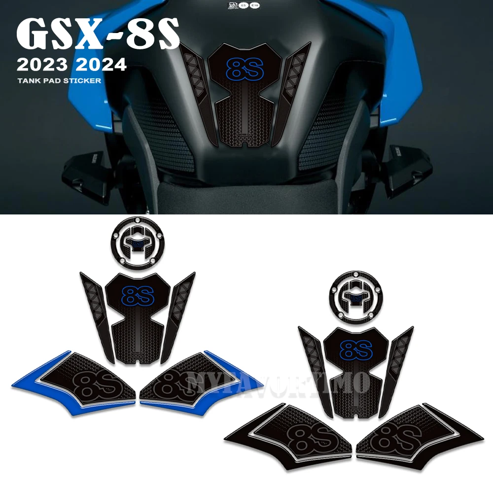 3D Sticker Motorcycle Oil Fuel Tank Pad Decal Gas Tank Protector For Suzuki GSX-8S GSX8S GSX 8S 2023 2024