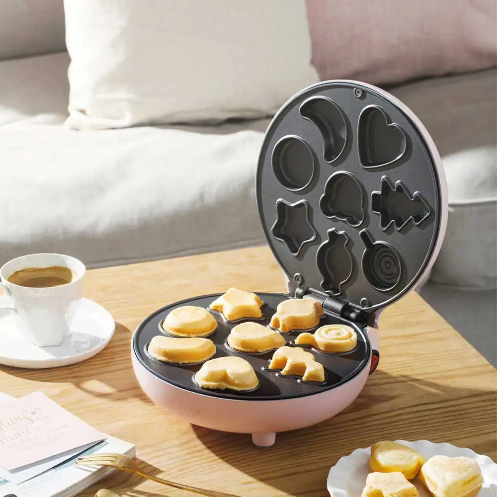 Máquina de pastel de DGJ-A06E1 para el hogar, máquina de gofres multifunción pequeña para hornear pasteles de huevo
