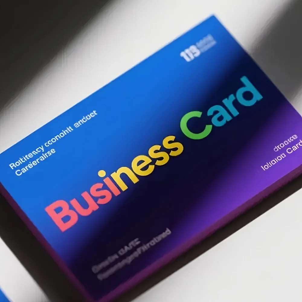 

Colorful Gradient Custom Business Cards 500pcs 9x5.4cm Fully Customizable Vibrant Multicolor Personalized Logo Branding Cards