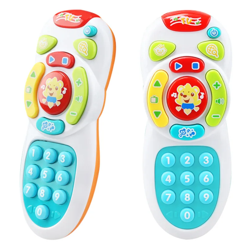 Children's Early Childhood Puzzle Toys Simulation Remote Control Multifunction Soothing Music Story Cell Phone Toys