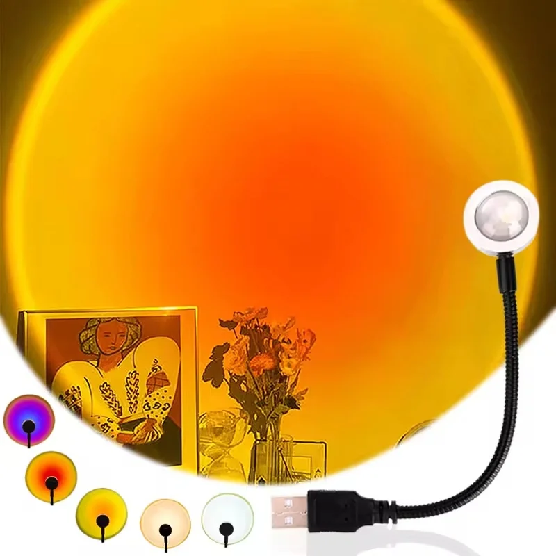 Lumière de décoration pour la maison, lumière LED USB pour photographie de coucher de soleil, décoration de chambre à coucher, salon, accessoires pour la photographie et la vidéo, accessoires pour influenceurs