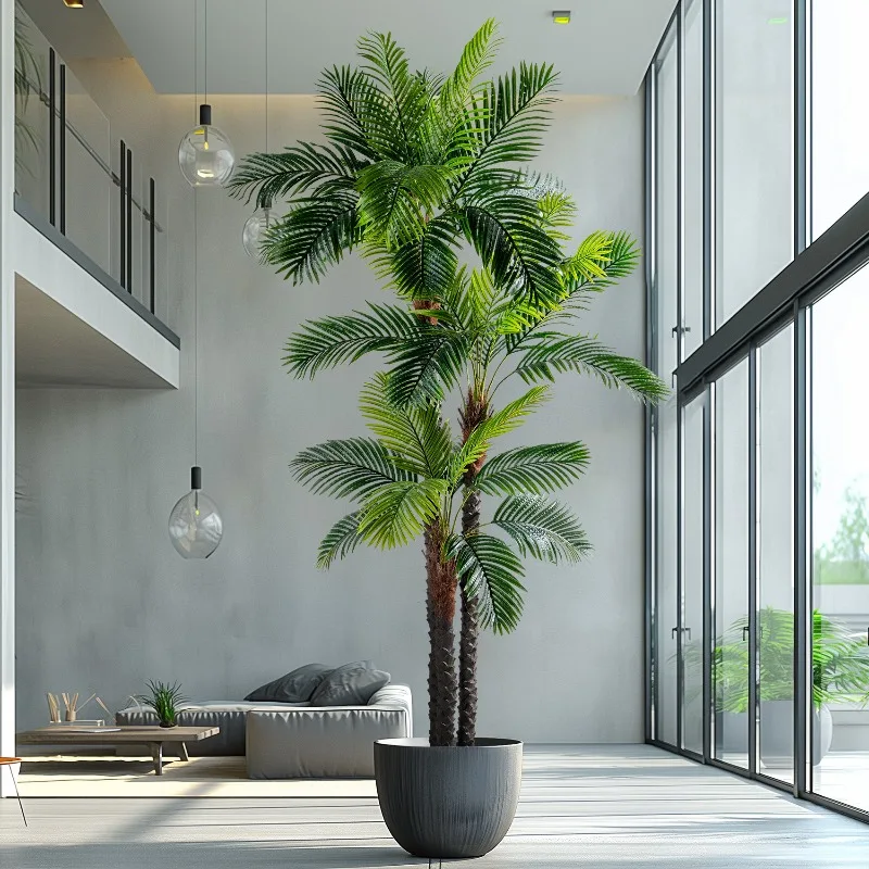 

Manufacturer Direct Sales 8 Feet Giant UV-Resistant Artificial Plastic Palm Tree Home/Outdoor Landscaping Greening Plant