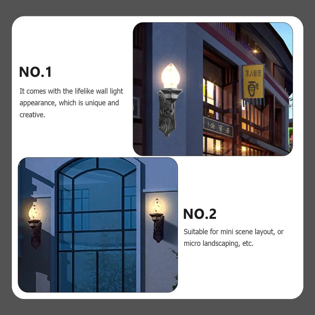 

5Pcs Moss Micro Landscape Wall Lamp Mini for DIY Sand Table Decor Home Miniature House Accessories