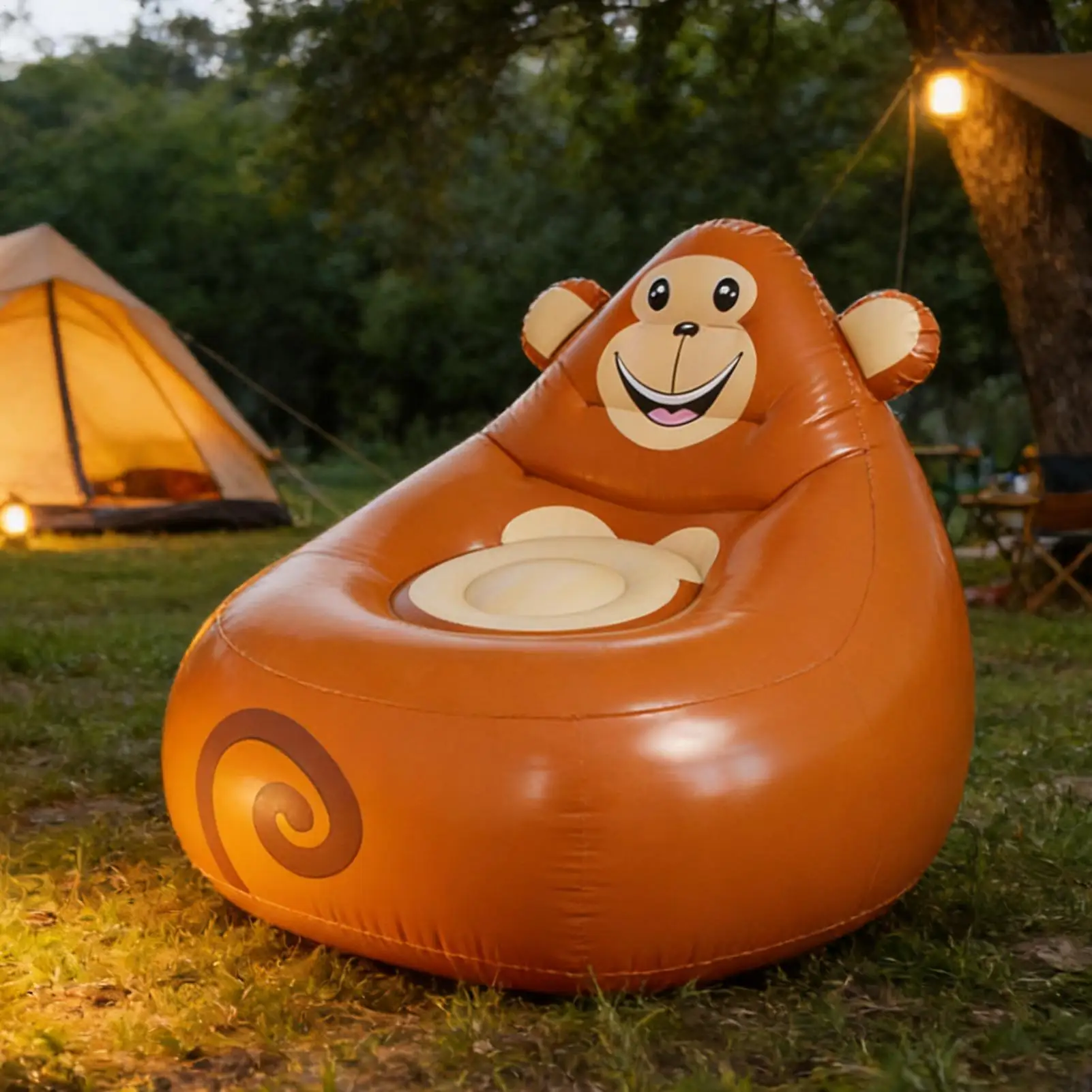 Inflatable Chair For Kids Foldable Animal Shape Chair Outdoor Couch For Kids Camping Patio Beach Travel Indoor Backyard Garden