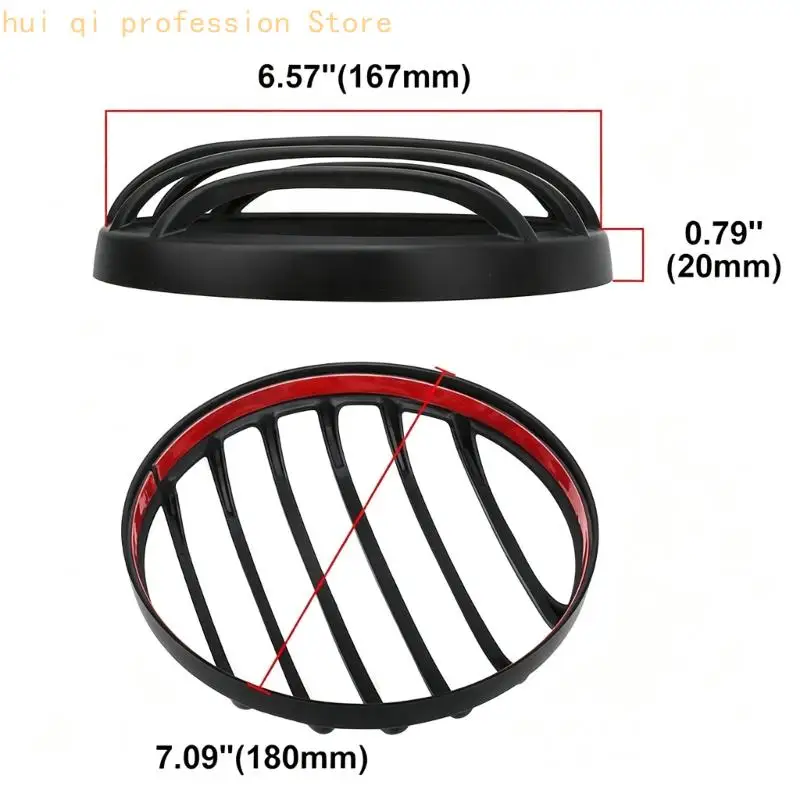 180 mm Motorrad-Frontscheinwerferschutz mit schwarzem Gitter für den Straßengebrauch H8WE – Detail 6