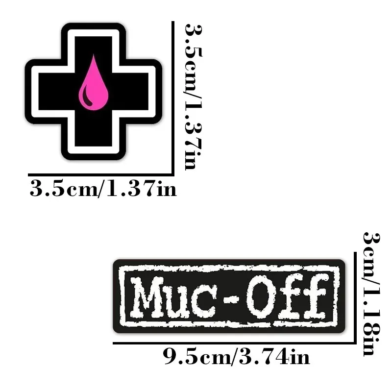 1개 MUC-OFF 방수 자전거 스티커 - 야외 사이클링 애호가를 위한 창의적인 자외선 차단 장식, 로드 바이크에 적합