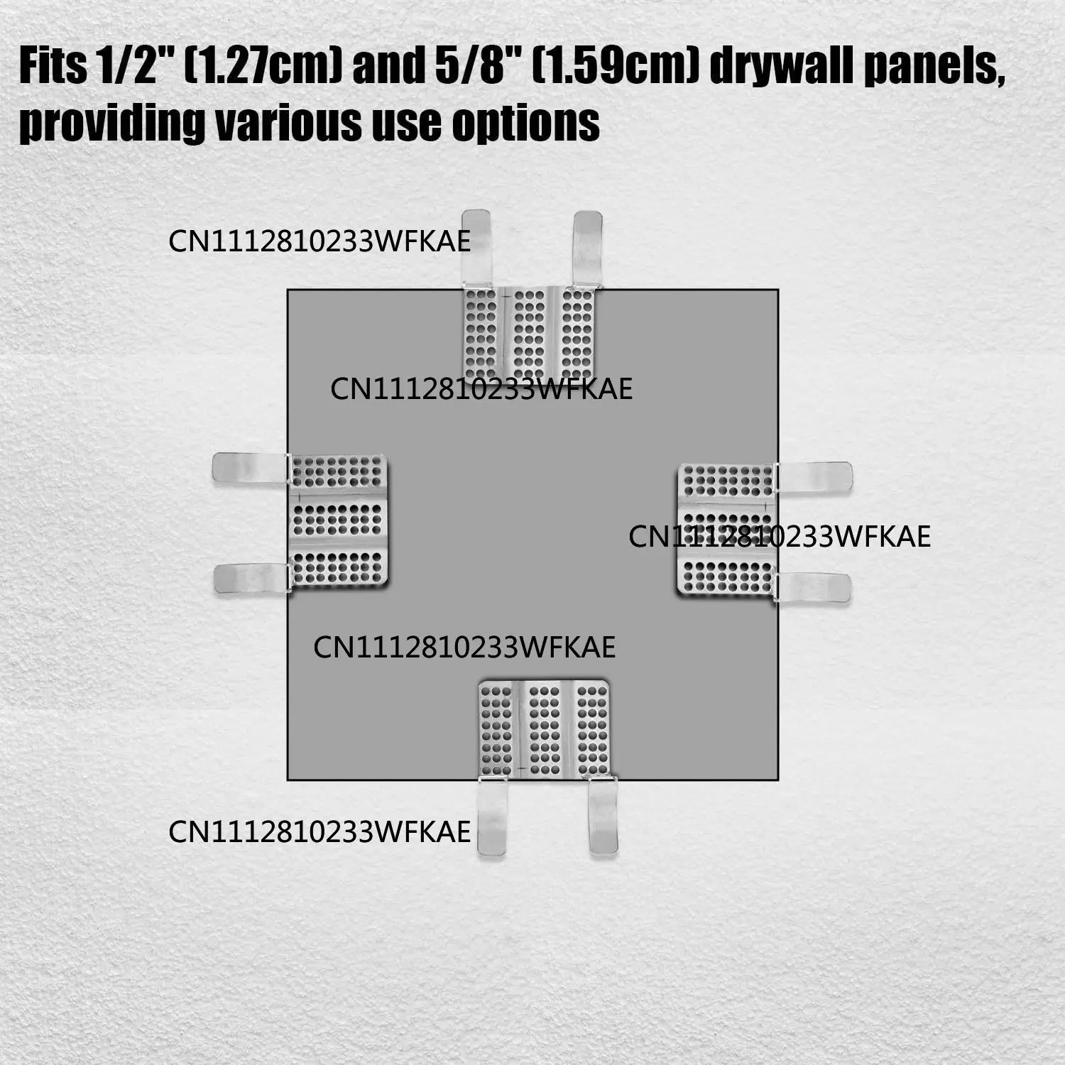 10 drywall fastener clips for 1/2 "and 5/8" panels for repairing damaged walls
