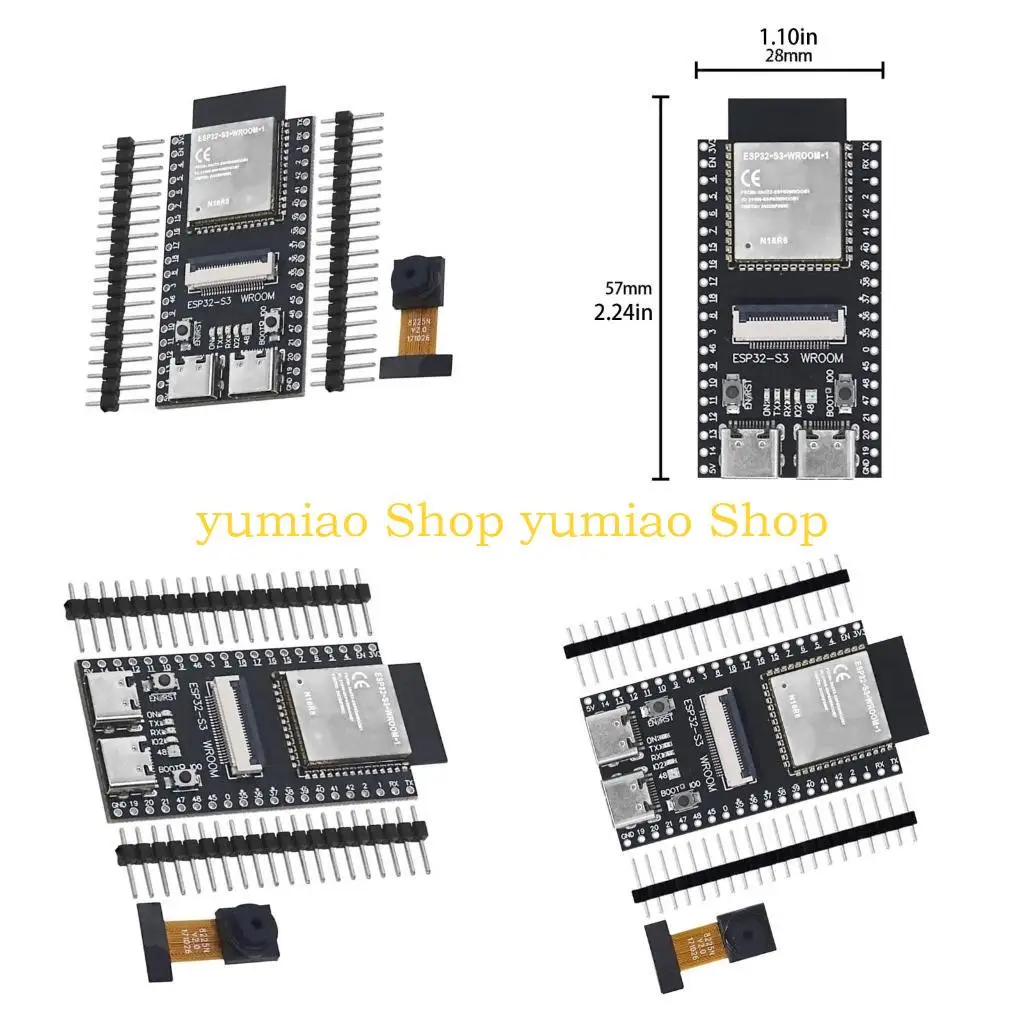 

587B ESP32S3 WROOM Camera Development Board Wifi Bluetooth-compatible Module Onboards ESP32S3-WROOM N16R8 Module TypeC