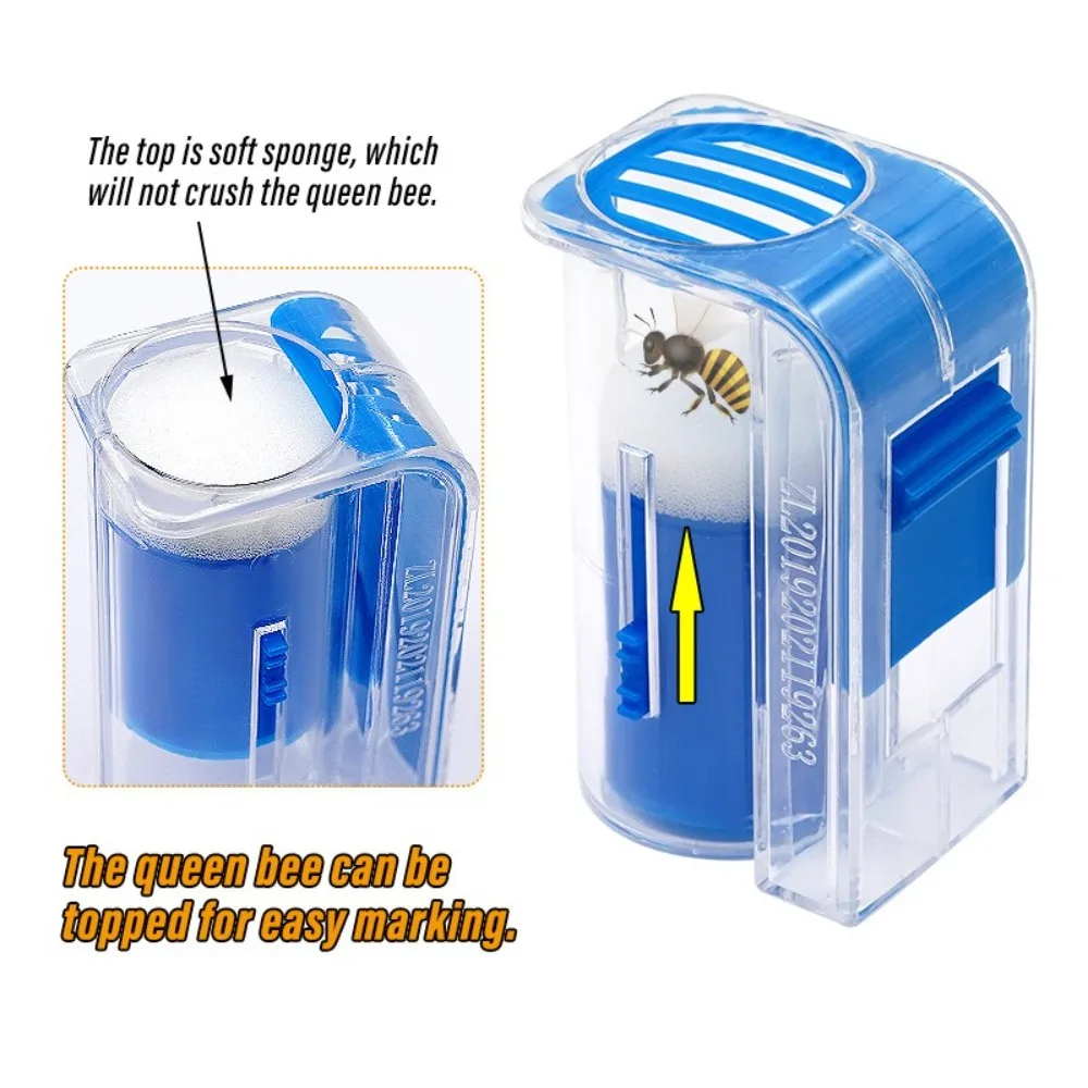 Creative Plastic Queen Bee Marking Catcher Handed Strong Bee Marker Bottle with Plunger Beekeeper Tool For Beekeeper Equipment